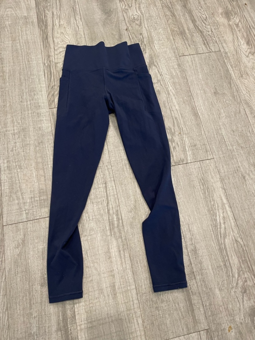 Athleta navy blue Salutation Stash tight high waist yoga workout leggings XS